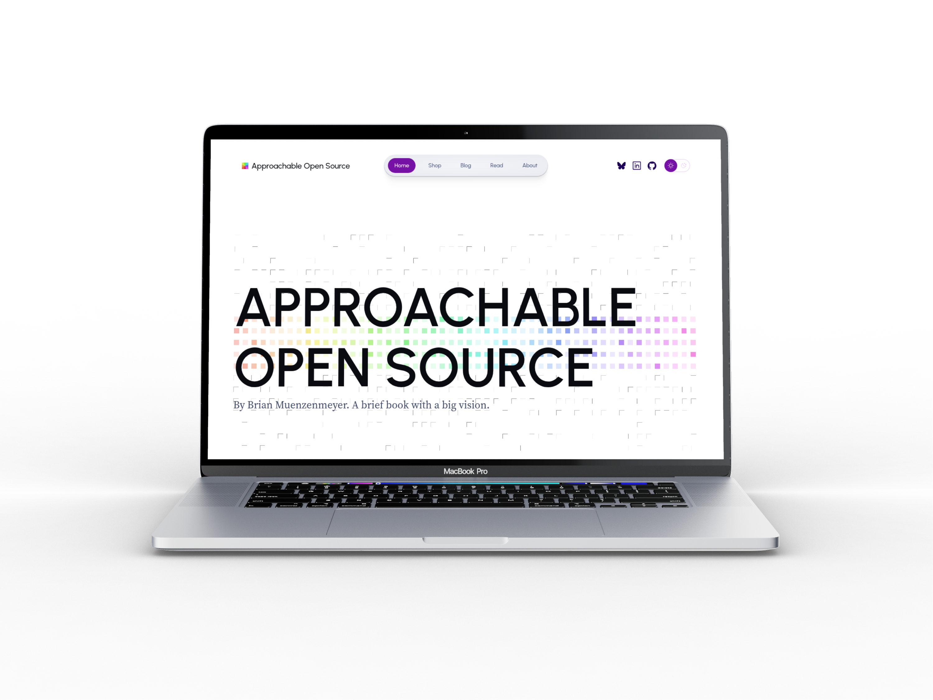 A mock of the website